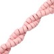 Coconut beads disc 6mm Seashell pink